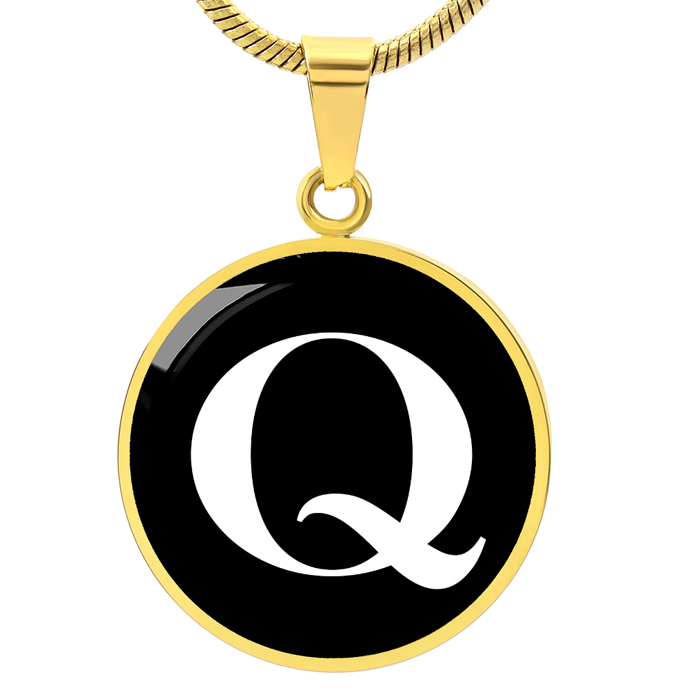 Initial Q v3a - 18k Gold Finished Luxury Necklace