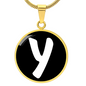 Initial Y v3b - 18k Gold Finished Luxury Necklace