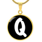 Initial Q v3b - 18k Gold Finished Luxury Necklace
