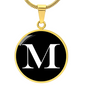 Initial M v3a - 18k Gold Finished Luxury Necklace