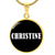 Christine v01w - 18k Gold Finished Luxury Necklace