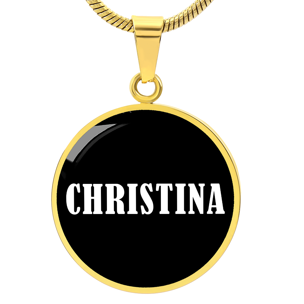 Christina v01w - 18k Gold Finished Luxury Necklace