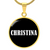 Christina v01w - 18k Gold Finished Luxury Necklace