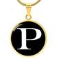 Initial P v3a - 18k Gold Finished Luxury Necklace