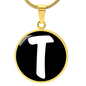 Initial T v3b - 18k Gold Finished Luxury Necklace