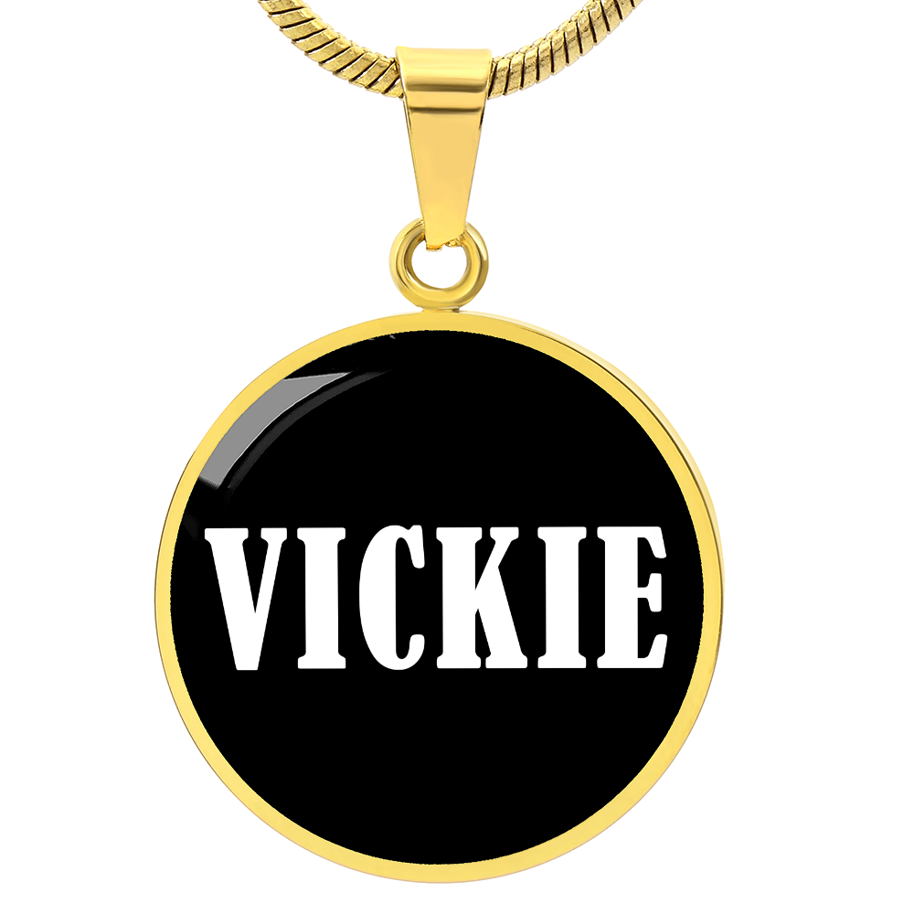 Vickie v01w - 18k Gold Finished Luxury Necklace