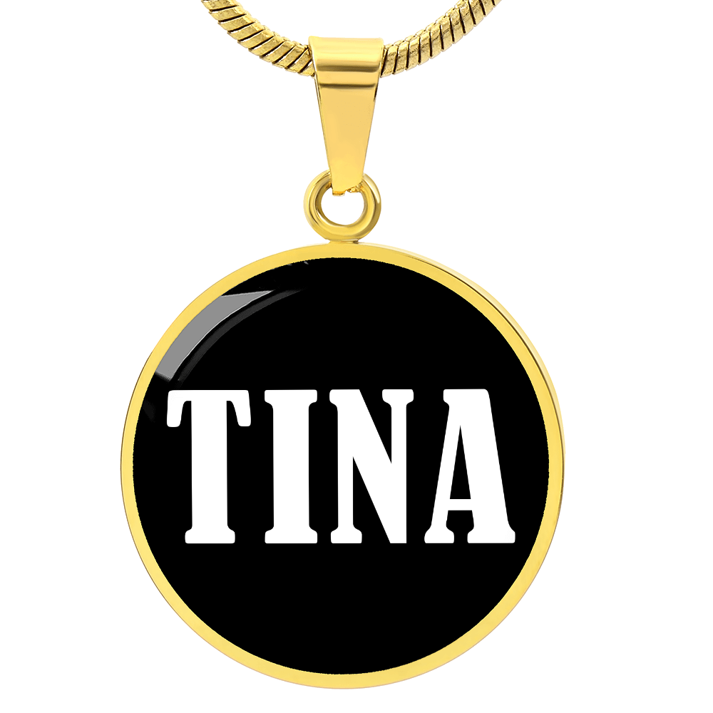Tina v01w - 18k Gold Finished Luxury Necklace