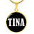 Tina v01w - 18k Gold Finished Luxury Necklace