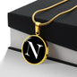 Initial N v3a - 18k Gold Finished Luxury Necklace