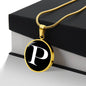 Initial P v3a - 18k Gold Finished Luxury Necklace