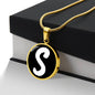Initial S v3b - 18k Gold Finished Luxury Necklace