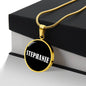 Stephanie v01w - 18k Gold Finished Luxury Necklace