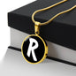 Initial R v3b - 18k Gold Finished Luxury Necklace