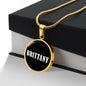 Brittany v01w - 18k Gold Finished Luxury Necklace
