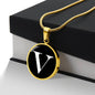 Initial V v3a - 18k Gold Finished Luxury Necklace