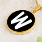 Initial W v3b - 18k Gold Finished Luxury Necklace
