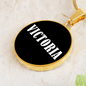 Victoria v01w - 18k Gold Finished Luxury Necklace