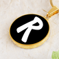Initial R v3b - 18k Gold Finished Luxury Necklace