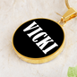 Vicki v01w - 18k Gold Finished Luxury Necklace
