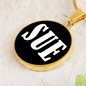 Sue v01w - 18k Gold Finished Luxury Necklace
