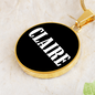 Claire v01w - 18k Gold Finished Luxury Necklace