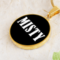 Misty v01w - 18k Gold Finished Luxury Necklace