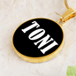 Toni v01w - 18k Gold Finished Luxury Necklace
