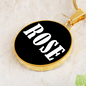 Rose v01w - 18k Gold Finished Luxury Necklace