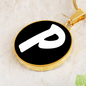 Initial P v3b - 18k Gold Finished Luxury Necklace