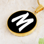 Initial M v3b - 18k Gold Finished Luxury Necklace