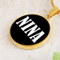 Nina v01w - 18k Gold Finished Luxury Necklace