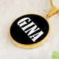 Gina v01w - 18k Gold Finished Luxury Necklace