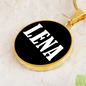 Lena v01w - 18k Gold Finished Luxury Necklace