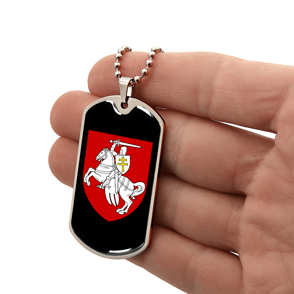 Pahonia (Belarus) v3 - Luxury Dog Tag Necklace