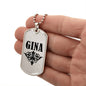 Gina v01a - Luxury Dog Tag Necklace