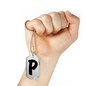 Initial P v1b - Luxury Dog Tag Necklace
