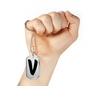 Initial V v1b - Luxury Dog Tag Necklace