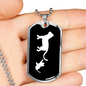 Mama Cat With 1 Kitten v3 - Luxury Dog Tag Necklace