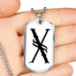 Initial X v001-24 - Luxury Dog Tag Necklace