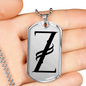 Initial Z v001-21 - Luxury Dog Tag Necklace