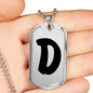 Initial D v1b - Luxury Dog Tag Necklace