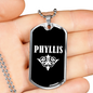 Phyllis v03a - Luxury Dog Tag Necklace