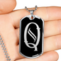 Initial Q v001-22 - Luxury Dog Tag Necklace