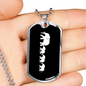 Mama Elephant With 3 Calves v3 - Luxury Dog Tag Necklace