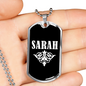 Sarah v03a - Luxury Dog Tag Necklace