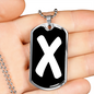Initial X v3b - Luxury Dog Tag Necklace