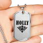 Holly v01a - Luxury Dog Tag Necklace