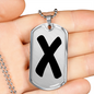 Initial X v1b - Luxury Dog Tag Necklace