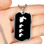 Mama Rabbit With 3 Kittens v3 - Luxury Dog Tag Necklace