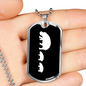 Mama Hippo With 2 Calves v3 - Luxury Dog Tag Necklace